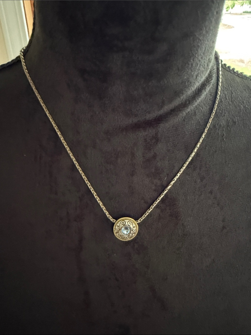 Brighton Celestial Two-Tone Pendant Necklace with Clear Crystal